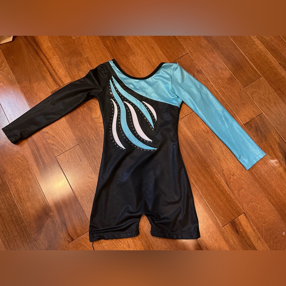 Kids Dance Costume in Black and Blue